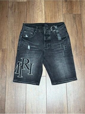 Amiri Mens Black Jean Shorts Waist Size 30,34 NWT